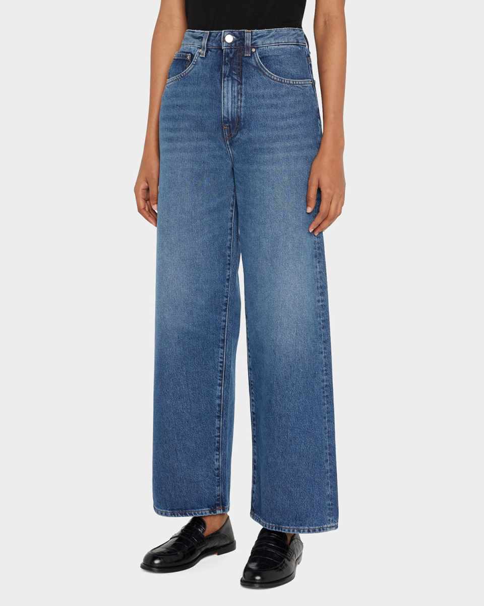 Flare Wide-Leg Denim Pants